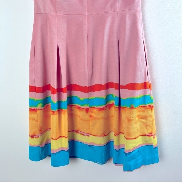 Tracy Reese x Anthropologie | Fit & Flare Painterly Pleated Party Dress | 4 - Picture 8 of 10